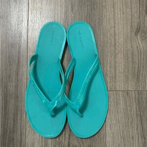 Lacoste Women's Teal Flip Flop Sandals